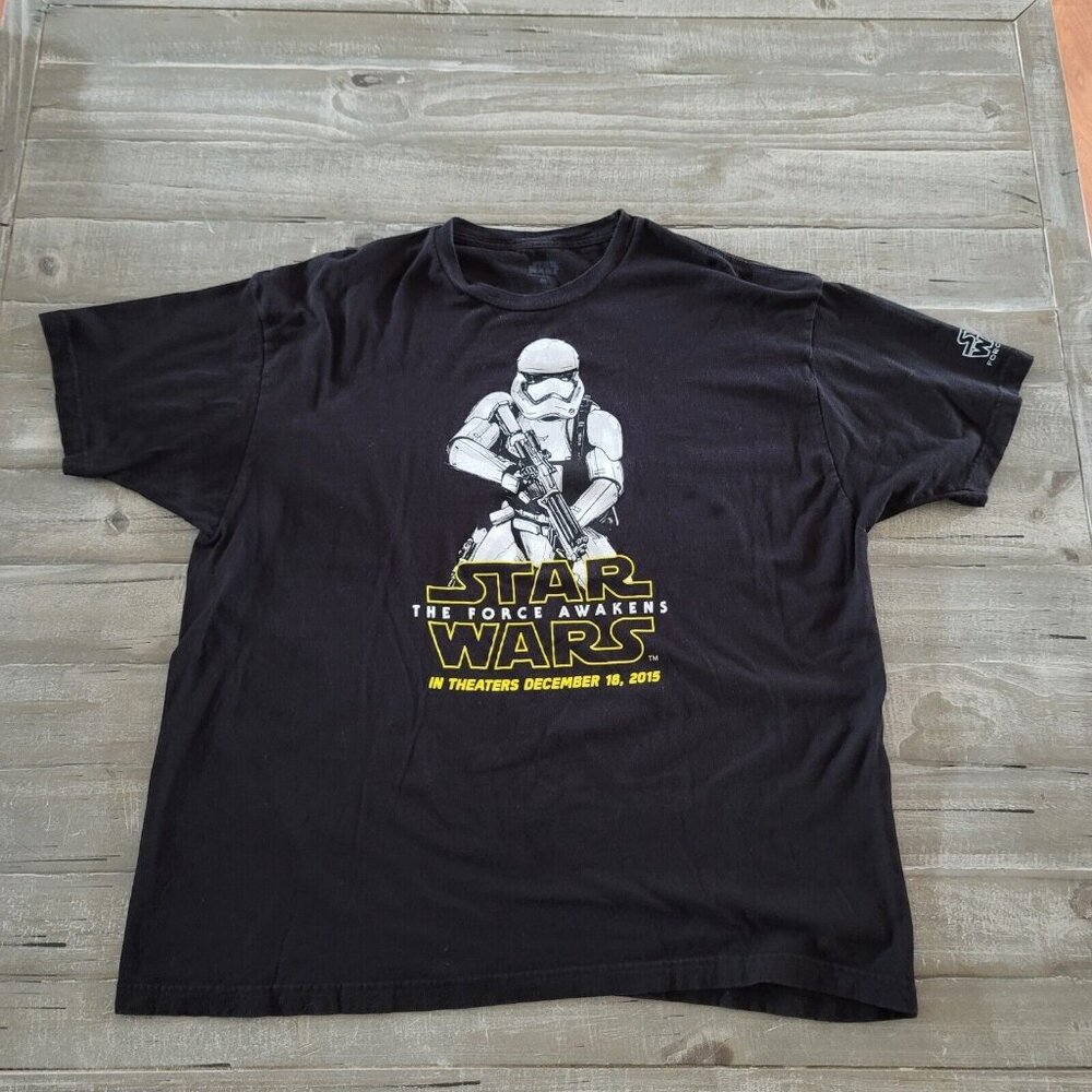 Disney Star Wars The Force Awakening ‎ Men's T Shirt Black Size 2XL 2015